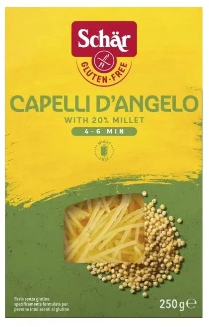 Pasta Capelli d’Angelo Sin Gluten · Schär · 250 gramos