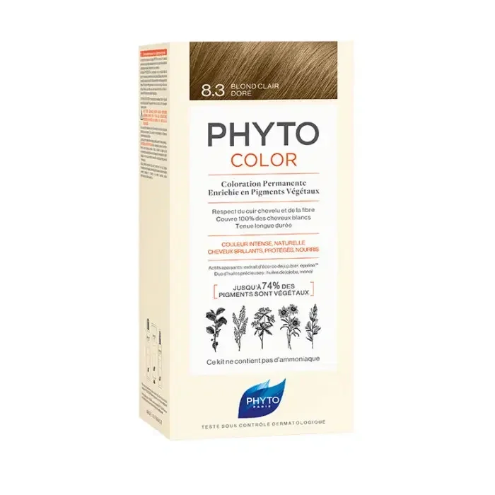Phytocolor Nº 8.3 Tono Rubio claro dorado – Phyto