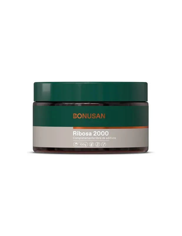 Ribosa 2000mg de Bonusan, 100 gramos