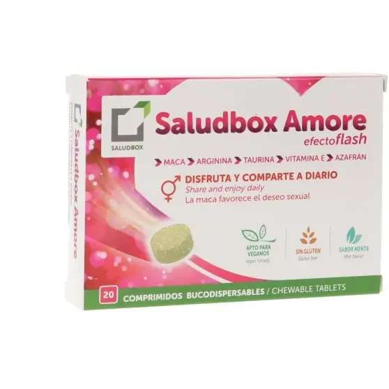 Saludbox Amore Efecto Flash 20 Comprimidos masticables