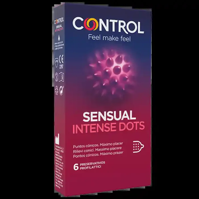 Sensual Intense Dots Control 6 Preservativos
