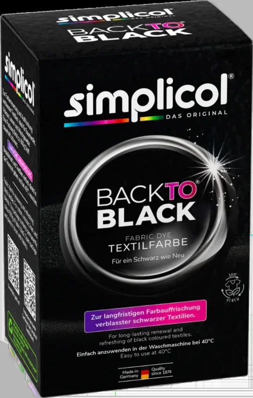 simplicol Tinte textil BACK TO BLACK, 400 g