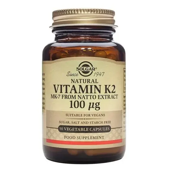 Solgar – Vitamina K2 100 μg – 50 cápsulas vegetales