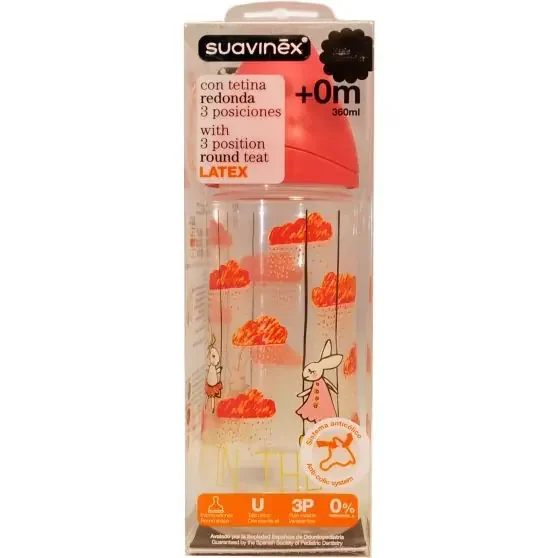 Suavinéx Biberón Boca Ancha +0 m 360 ml