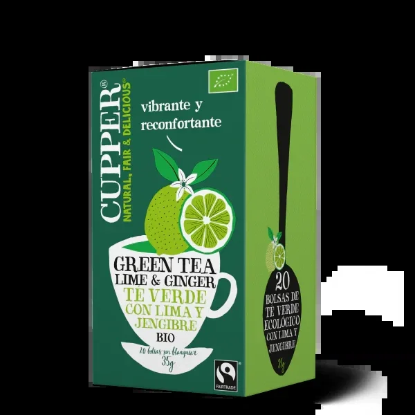 Te Verde con Lima y Jengibre BIO · Cupper · 20 filtros