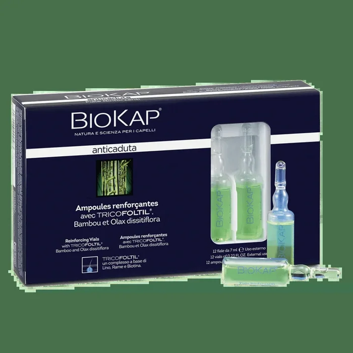 Tratamiento fortalecedor anticaída-12 ampollas-Biokap