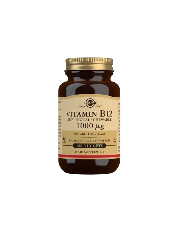 Vitamina B12 1000mcg. de Solgar, 100 comprimidos masticables