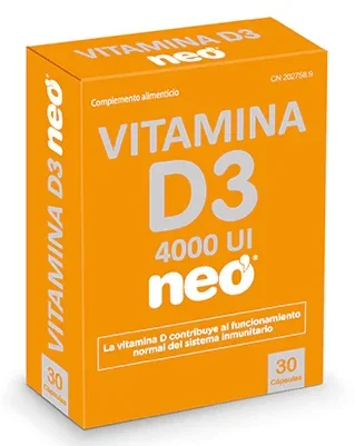 Vitamina D3 4.000 UI · Neo · 30 cápsulas