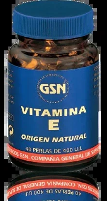 Vitamina E Natural · GSN · 40 perlas