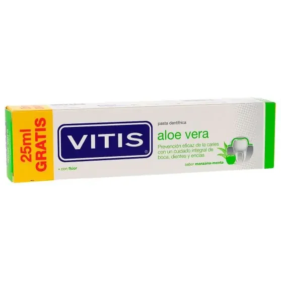 VITIS Aloe Vera Manzana-Menta – Pasta Dentífrica con Flúor 100ml