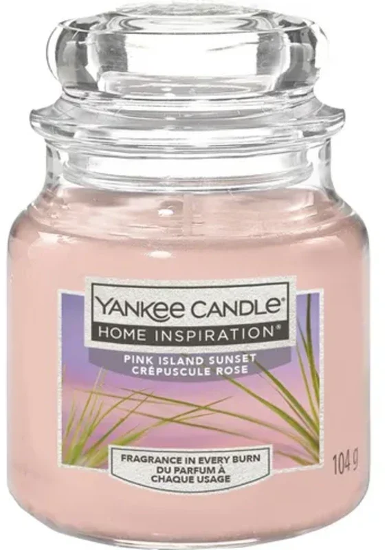 Yankee Candle Pink Island Sunset Home Inspiration Candle in a Jar, Small