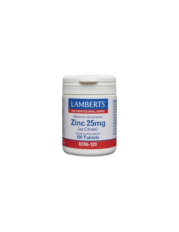 Zinc 25mg de Lamberts, 120 comprimidos