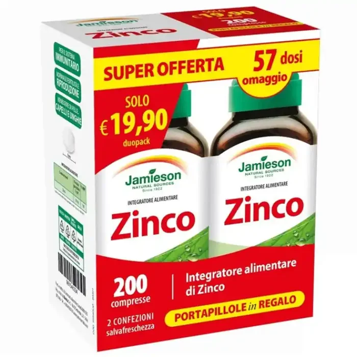 Zinc Duopack Jamieson 2×100 Comprimidos
