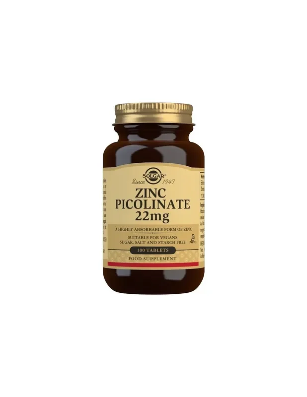 Zinc picolinato 22mg.